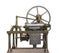 Vintage early gas engine isolated.