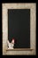 Vintage Easter Chicken Roosters Chalkboard Reclaimed Wood Frame