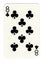 Vintage eight of clubs playing card.