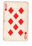 A vintage eight of diamonds playing card.