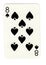 Vintage eight of spades playing card.