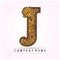 Vintage elegance letter J monogram logo