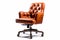 Vintage Elegance: Retro Leather Office Chair with Tufted Details