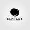 Vintage elephant head logo vector illustration design
