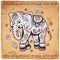 Vintage elephant illustration