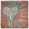 Vintage elephant illustration