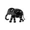 Vintage elephant vector cartoon