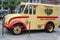 Vintage Elmhurst Dairy DIVCO delivery truck in Brooklyn Bridge Park.