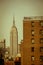 Vintage Empire State Building in New York City, Manhattan