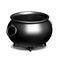 Vintage Empty black iron cauldron