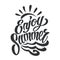 Vintage Enjoy Summer lettering template