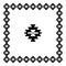 Vintage ethnic pattern, Serbian ornament, black isolated on white background, illustration.