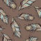 Vintage ethnic vector Feathers seamless pattern