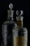 Vintage european  Eau de Cologne.bottles in black background-Kalyan