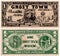 Vintage fake money bill flyer ghost town united states