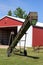 Vintage farm implement hay and grain elevator