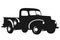 Vintage farm pickup truck svg illustration