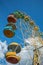 Vintage ferris wheel in an amusement park.