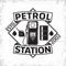 vintage filling station emblem design