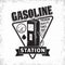 vintage filling station emblem design