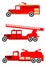 Vintage fire engine truck set