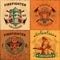 Vintage Firefighting Emblems Set