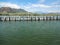 Vintage fish barriers on the river