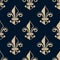 Vintage fleur de lys seamless pattern