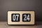 Vintage Flip Clock. 3d Rendering