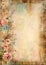 Vintage Floral Background Border Flowers Faded Memories Color Wa