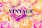 Vintage floral background Vector. Colorful retro rose flowers designs