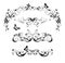 Vintage floral decorative headers and title collection. Black and white