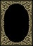 Vintage floral frame with retro ornament pattern in antique baroque style. Elegance background with text input area in a center.
