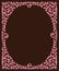 Vintage floral frame with retro ornament pattern in antique baroque style. Elegance background with text input area in a center.