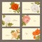 Vintage Floral horizontal business cards