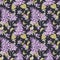 Vintage Floral Lilac Background