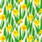 Vintage floral pattern with daffodils.