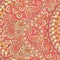Vintage floral seamless patten with paisley ornament. Damask background.