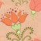 Vintage floral seamless pattern