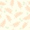 Vintage floral seamless pattern. Orange and white. Vector illustration art. For design textiles, paper, wallpaper.