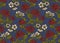 Vintage floral upholstery fabric seamless pattern