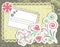 Vintage flower frame design for greeting card