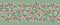 Vintage flowers seamless vector border. Romantic rose florals leaves old rose pink green color repeating horizontal pattern. Peony