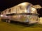 Vintage food truck in the night, beautiful vehicle refurbished for a new business.