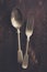 Vintage fork and spoon