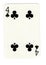 Vintage four of clubs playing card.