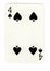 Vintage four of spades playing card.
