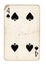 A vintage four of spades playing card.