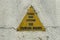 Vintage fragile Roof Covering warning sign to use crawling boards, n