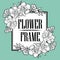 vintage frame flower Green vector illustrator floral